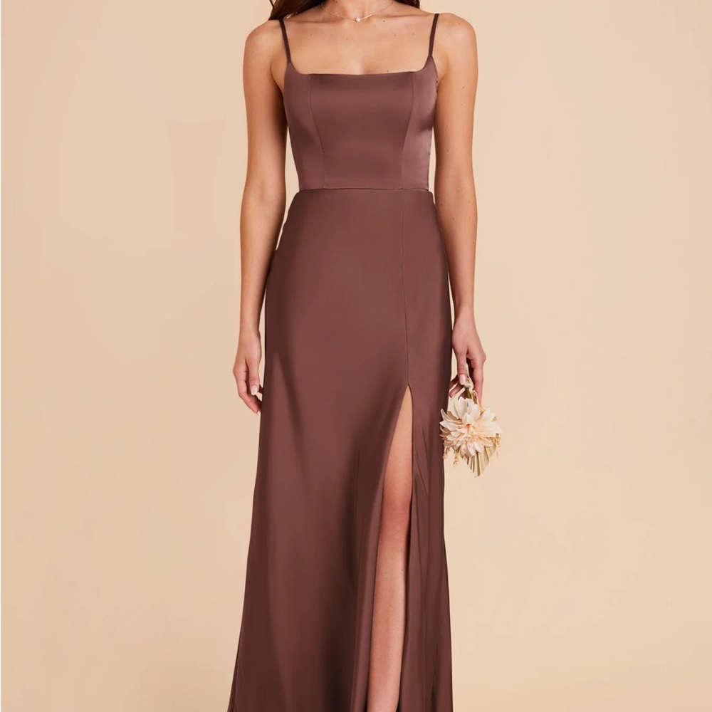 Birdy Grey Mai Matte Satin Dress - Chocolate Brown
XS